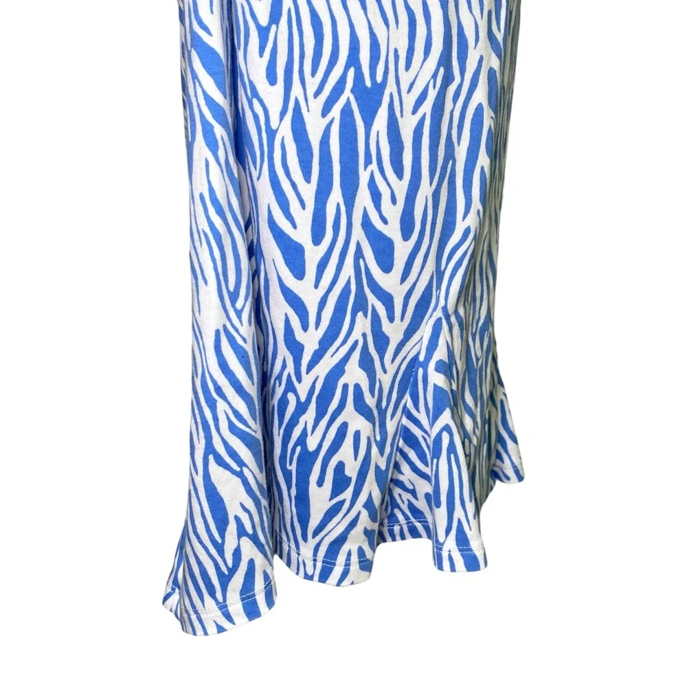 Diane von Furstenberg x Target Blue & White Zebra Print Midi Skirt - Picture 6 of 13
